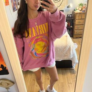 Pink Urban Outfitters Nirvana Sweatshirt